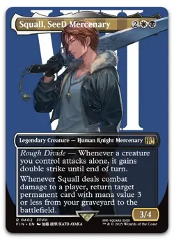 Squall, SeeD Mercenary (Borderless) #402 (NM) Final Fantasy FIN Magic MTG - Image 1