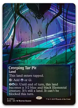 Creeping Tar Pit (0054) (Borderless) #54 (Foil) NM Edge of Eternities Magic MTG - Image 1