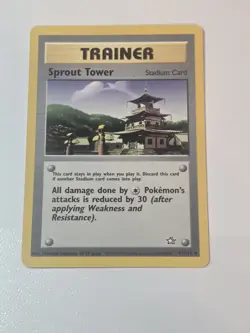 Sprout Tower 97/111 Neo Genesis Unlimited 2000 Pokemon Card Uncommon - Image 1