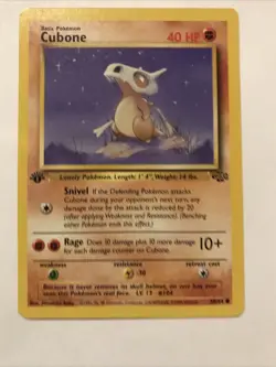 Pokemon TCG Cubone 50/64 1st Edition Jungle Common Card - Image 1