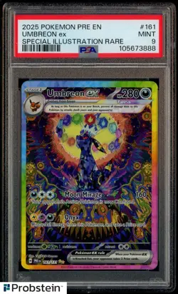 2025 Pokemon Umbreon Pre En Special Illustration Rare #161 Umbreon Ex PSA 9 MINT - Image 1