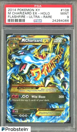 2014 Pokemon XY Flashfire Ultra Rare #108 M Charizard EX Holo PSA 9 MINT - Image 1