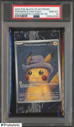 Pokemon Pikachu with Grey Felt hat Van Gogh 085 Graded Sealed Promo PSA 10 - Image 1