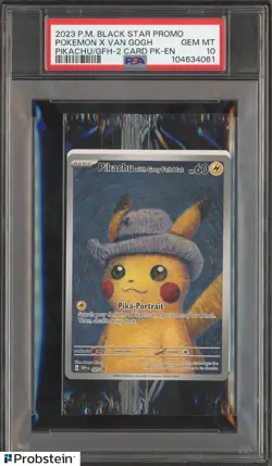 Pokemon Pikachu with Grey Felt hat Van Gogh 085 Graded Sealed Promo PSA 10 - Image 1