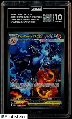 2025 Pokemon PFL EN Special Illustration Rare #125 Mega Charizard X ex TAG 10 - Image 1