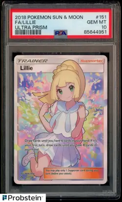 2018 Pokemon Sun & Moon Ultra Prism #151 FA Lillie PSA 10 GEM MINT - Image 1