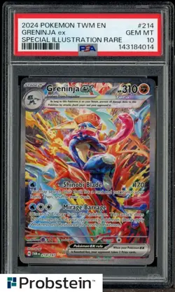 2024 Pokemon TWN Special Illustration Rare #214 Greninja ex PSA 10 GEM MINT - Image 1