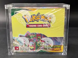 Pokemon TCG SWSH Evolving Skies Booster Box Sealed w/ Acrylic Case - Image 1