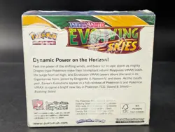Pokemon TCG SWSH Evolving Skies Booster Box Sealed w/ Acrylic Case - Image 4