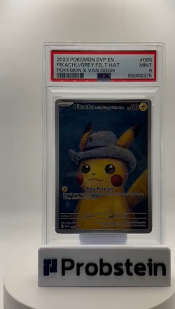 2023 Pokemon SVP EN Pokemon X Van Gogh #085 Pikachu with Grey Felt Hat PSA 9 - Image 2