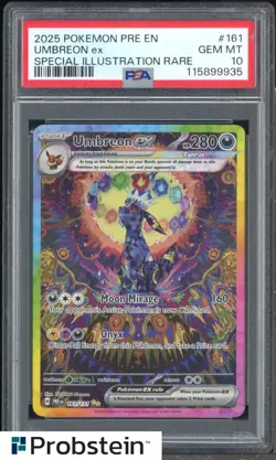 2025 Pokemon Pre En Special Illustration Rare #161 Umbreon Ex PSA 10 GEM MINT - Image 1