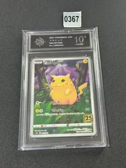 Pikachu 001/028 CGC 10 Pristine 25th Anniversary 2021 Holo Pokemon JapanGrade 10 - Image 1