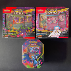 Pokemon TCG Sealed Mega Battle Deck Lot Mega Gengar ex Mega Diancie ex & Tin - Image 1