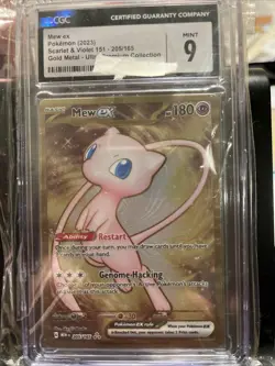 Pokemon Mew ex 205/165 Sv: Scarlet & Violet 151 Holo CGC Graded 9 Mint - Image 1
