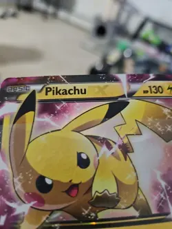 Pokemon TCG Pikachu EX XY84 Black Star Promo Holo Visible Wear - Image 3