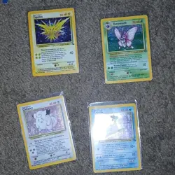 Pokemon TCG Base Set Lot - Zapdos, Venomoth, Clefairy, Lapras - Image 1