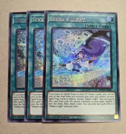 x3 Sekka's Light Prismatic Secret Rare 1st Edition MP19-EN041 NM Yugioh - Image 1