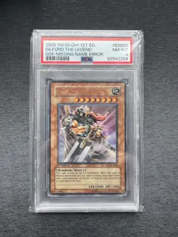 YuGiOh! Gilford The Legend SD5-EN001 - Error Misprint No Name No Imprint PSA 8 - Image 1