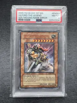 YuGiOh! Gilford The Legend SD5-EN001 - Error Misprint No Name No Imprint PSA 8 - Image 2