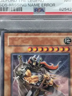 YuGiOh! Gilford The Legend SD5-EN001 - Error Misprint No Name No Imprint PSA 8 - Image 3