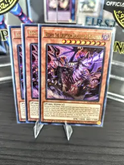 Yu-Gi-Oh! 3x Veidos the Eruption Dragon of Extinction MP25-EN175 Ultra Rare - Image 1