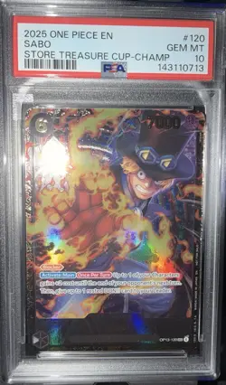 2025 ONE PIECE PROMOS #120 SABO STORE TREASURE CUP-CHAMP PSA 10 - Image 5
