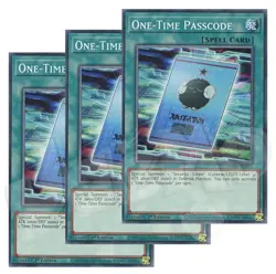 Yugioh - One-Time Passcode x 3 - 1st Edition LP - Plus Free Holographic Card - Image 1