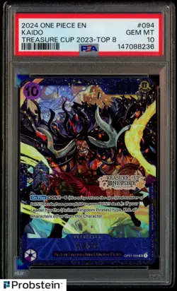 2024 One Piece EN Treasure Cup 2023 Top 8 #094 Kaido PSA 10 GEM MINT - Image 1