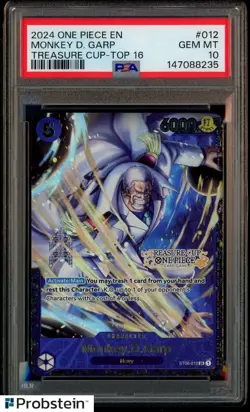2024 One Piece EN Treasure Cup Top 16 #012 Monkey D. Garp PSA 10 GEM MINT - Image 1
