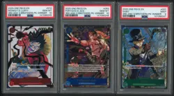 2025 One Piece 3rd Anv 3 Brthrs Winner Sabo Luffy Ace Sequential Set (3) PSA 10 - Image 1