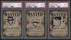 One Piece Wanted Poster Alt Art Monkey D. Luffy Portgas D. Ace OP13 OP09 PSA 10 - Image 1