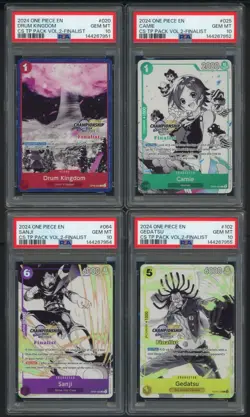 PSA 10 Sequential Set (6) Championship 2024 Finalist One Piece w/ Perona Sanji - Image 2