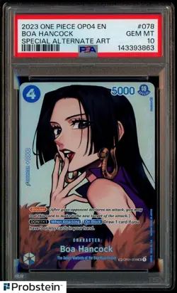 2023 One Piece OP04 Special Alternate Art #078 Boa Hancock PSA 10 GEM MINT - Image 1