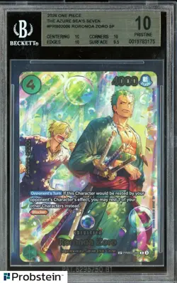 One Piece TCG Roronoa Zoro SP PRB02-006 BGS 10 - Image 1