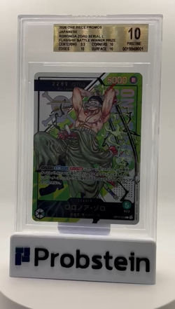 One Piece TCG Roronoa Zoro Serial Japan BGS 10 OP12-020 - Image 2