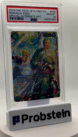 One Piece TCG Roronoa Zoro SP PRB02-006 PSA 10 - Image 2
