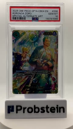 One Piece TCG Roronoa Zoro SP PRB02-006 PSA 10 - Image 2