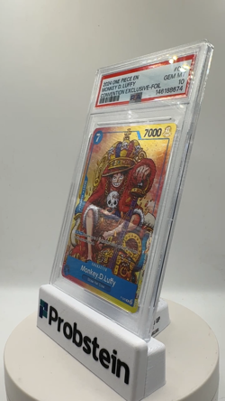 2024 One Piece EN Convention Exclusive Foil #043 Monkey D. Luffy PSA 10 GEM MINT - Image 2