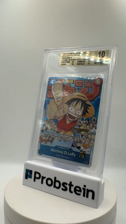 2022-24 One Piece Promos P033 Monkey D Luffy Textured Chmp Event Finalist BGS 10 - Image 2