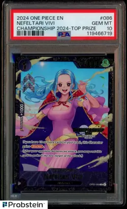2024 One Piece EN Championship '24 Top Prize #086 Nefeltari Vivi PSA 10 GEM MINT - Image 1
