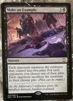 MTG MAKE AN EXAMPLE RARE MAGIC THE GATHERING ENCHANTMENT - Image 1