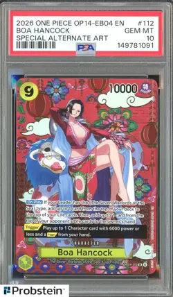 One Piece TCG Boa Hancock SP OP14-112 PSA 10 - Image 1