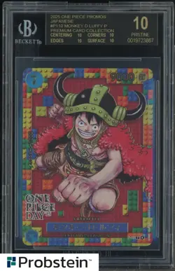2025 One Piece Promos JPN P110 Monkey D. Luffy Premium Card BGS 10 BLACK LABEL - Image 1