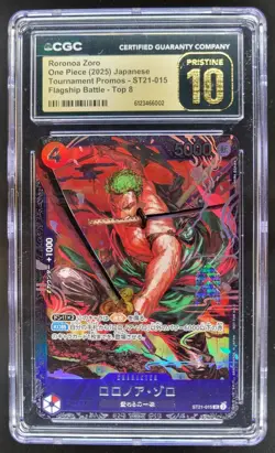 2025 ONE PIECE JP RORONOA ZORO PROMO ST21-015 CGC 10 PRISTINE A PT - Image 1