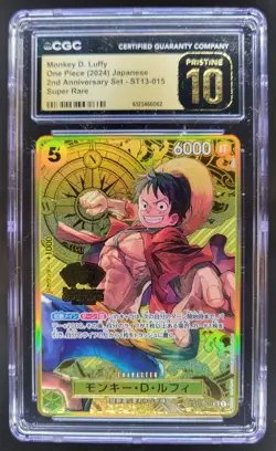2024 ONE PIECE MONKEY D. LUFFY JP SUPER RARE ST13-015 CGC 10 PRISTINE A PT - Image 1