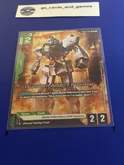 Gundam AGE-1 Normal GD02-021 LR Holo - GD02: Dual Impact - Gundam Card Game - Image 1