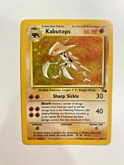 Kabutops 9/62 Fossil Holo MP - Moderately Played Pokemon Card - Image 1