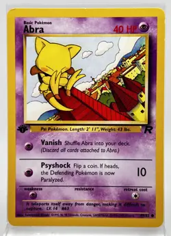Abra First 1st Edition 49/82 Pokemon Card 2000 Team Rocket LP - Image 1