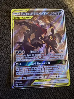 Pokemon TCG Umbreon & Darkrai GX Tag Team SM241 Holo Black Star Promo Card - Image 1