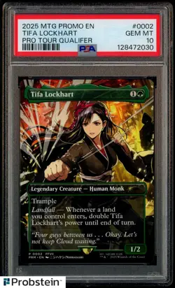 2025 MTG Promo En Pro Tour Qualifer #0002 Tifa Lockhart PSA 10 GEM MINT - Image 1
